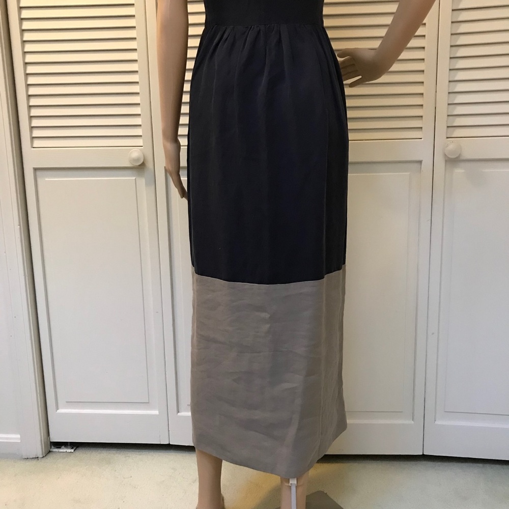 Steven Alan Colorblock Silk & Linen Blend Maxi Dress SP - Picture 8 of 12